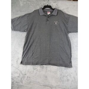 Oakland Raiders Polo Shirt XL Cadre Athletic‎ Mercerized Cotton Gray NFL